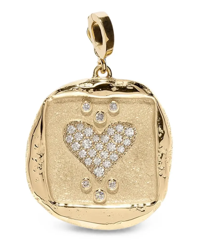 AZLEE Amour Münzanhänger mit Diamant - Gold Gold