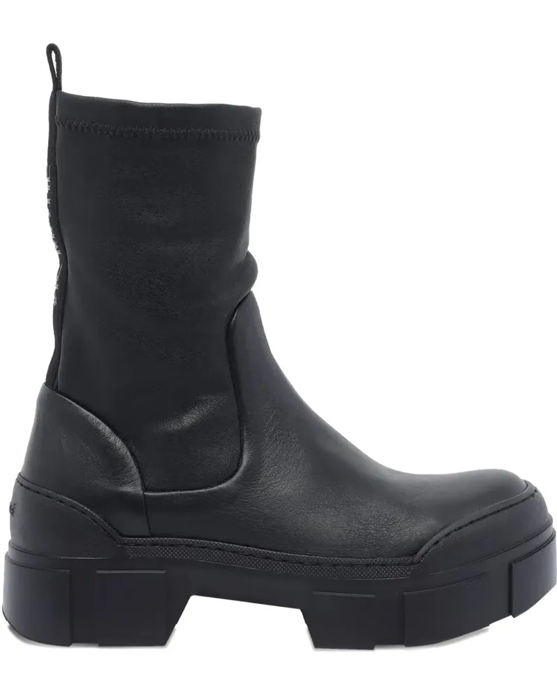 Vic Matié Knöchelhohe Lederstiefel - Schwarz Schwarz