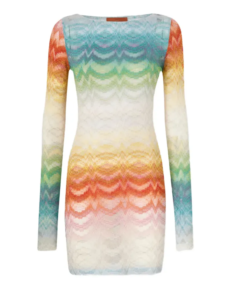 Missoni long-sleeve mini dress - Weiß Weiß
