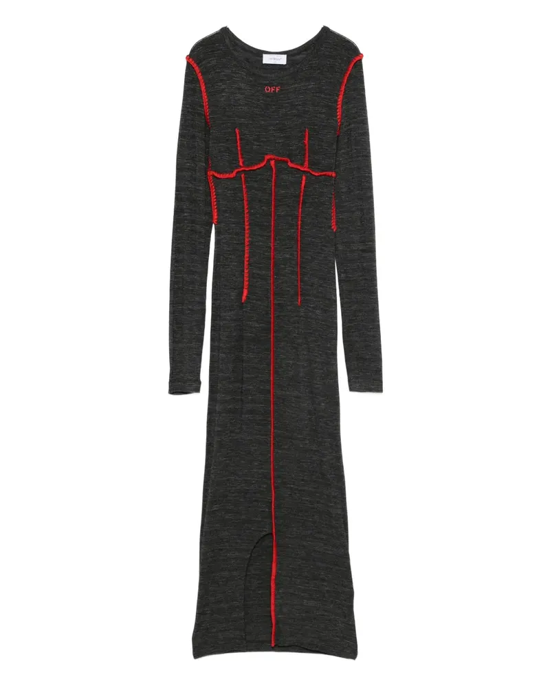 OFF-WHITE Minikleid mit Stickerei - Grau Grau