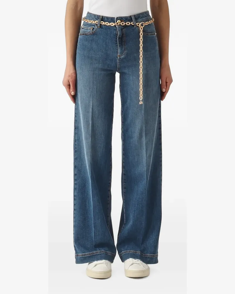 NENETTE Weite Scotch Jeans mit Kettengürtel - Blau Blau