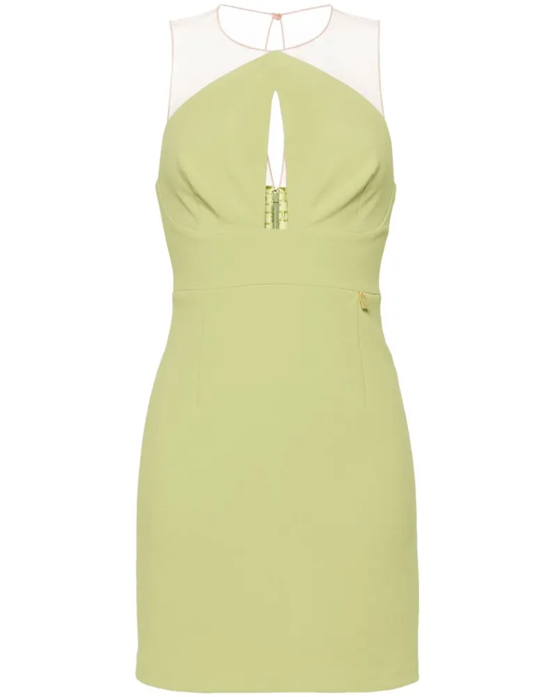 Elisabetta Franchi Minikleid aus Krepp mit Cut-Out - Grün Grün