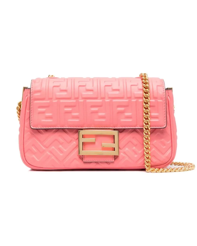 Fendi Mittelgroße Baguette Chain Schultertasche - Rosa Rosa