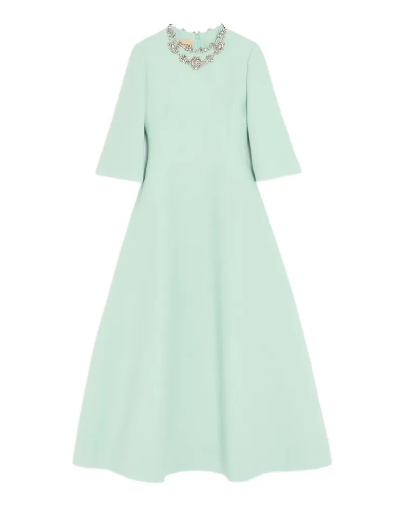 Valentino Garavani crepe couture embroidered midi dress - Grün Grün