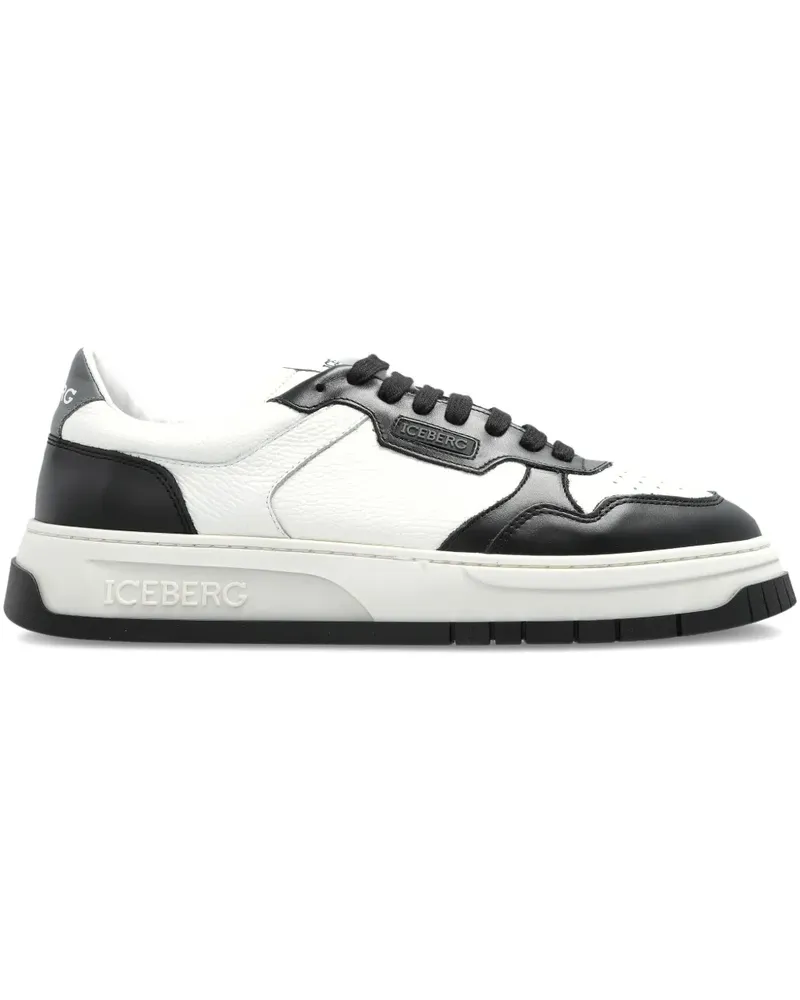 Iceberg Sneakers mit Logo-Schild - Weiß Weiß