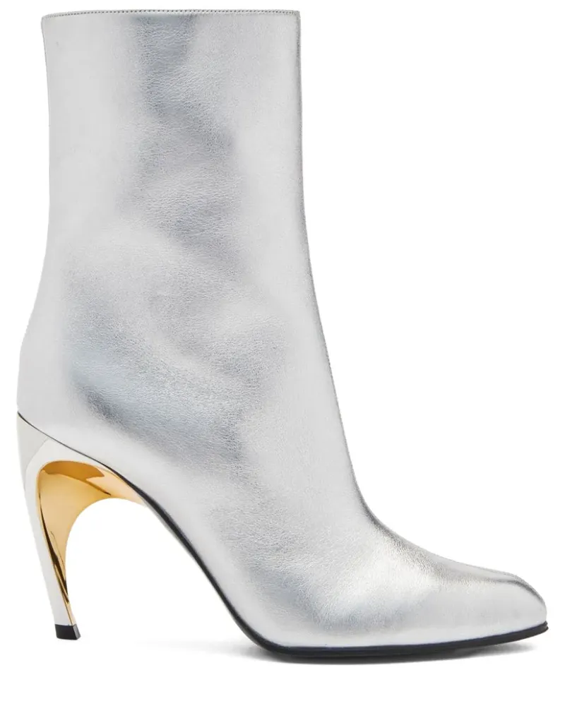Alexander McQueen Armadillo Stiefeletten 95mm - Silber Silber
