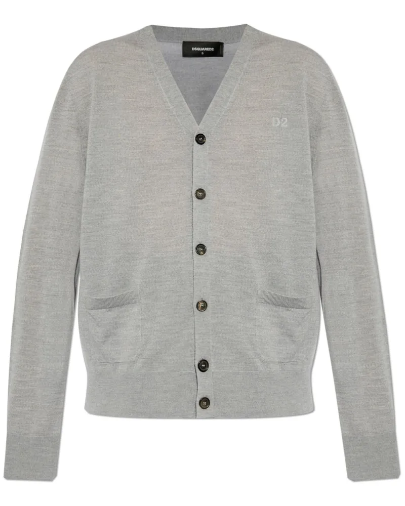 Dsquared2 Cardigan mit Logo-Stickerei - Grau Grau