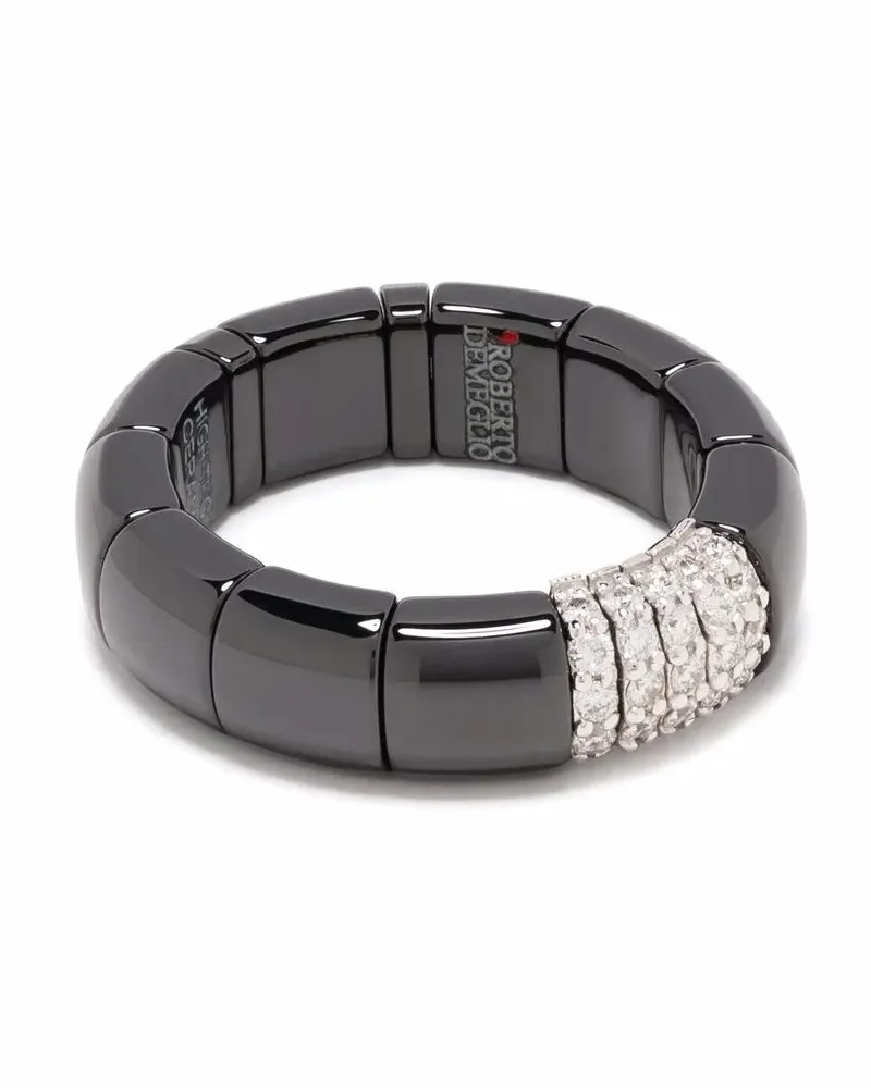 Roberto Demeglio 18kt Domino Dots Weißgoldring mit Diamanten - Silber Silber