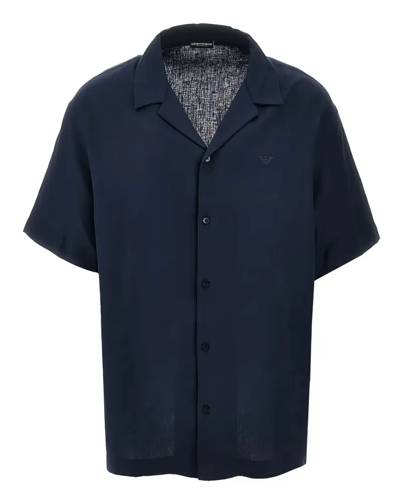 Emporio Armani Kurzärmeliges Hemd - Blau Blau