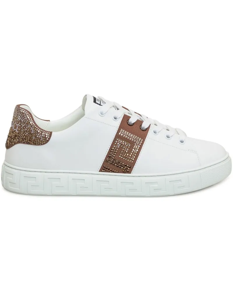 Versace Sneakers mit Logo-Applikation - Weiß Weiß