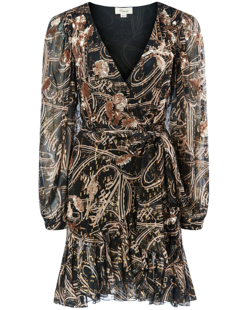 Temperley London Silvana Minikleid - Schwarz Schwarz