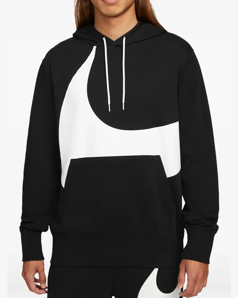 Nike Sportswear Swoosh Semi-Brushed Back hoodie - Schwarz Schwarz