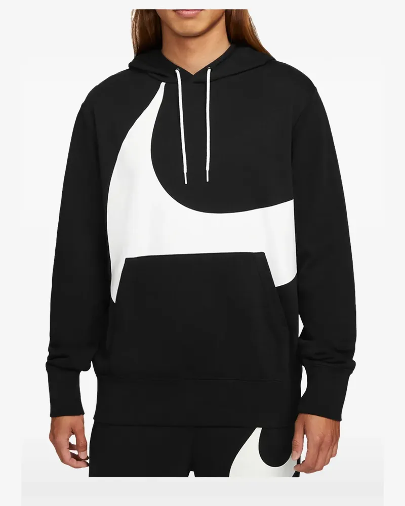 Nike Sportswear Swoosh Semi-Brushed Back hoodie - Schwarz Schwarz