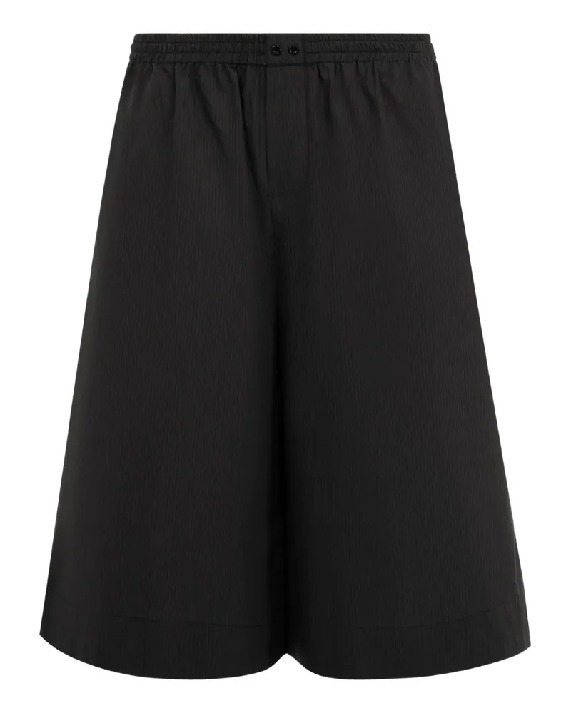 Deiji Studios Gestreifte Lounge-Shorts - Schwarz Schwarz