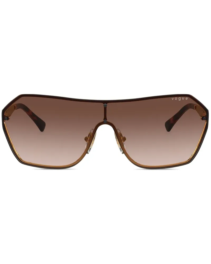 Vogue Sonnenbrille mit Shield-Gestell - Gold Gold
