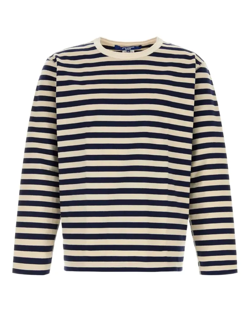 Junya Watanabe T-Shirt mit Querstreifen - Nude Nude