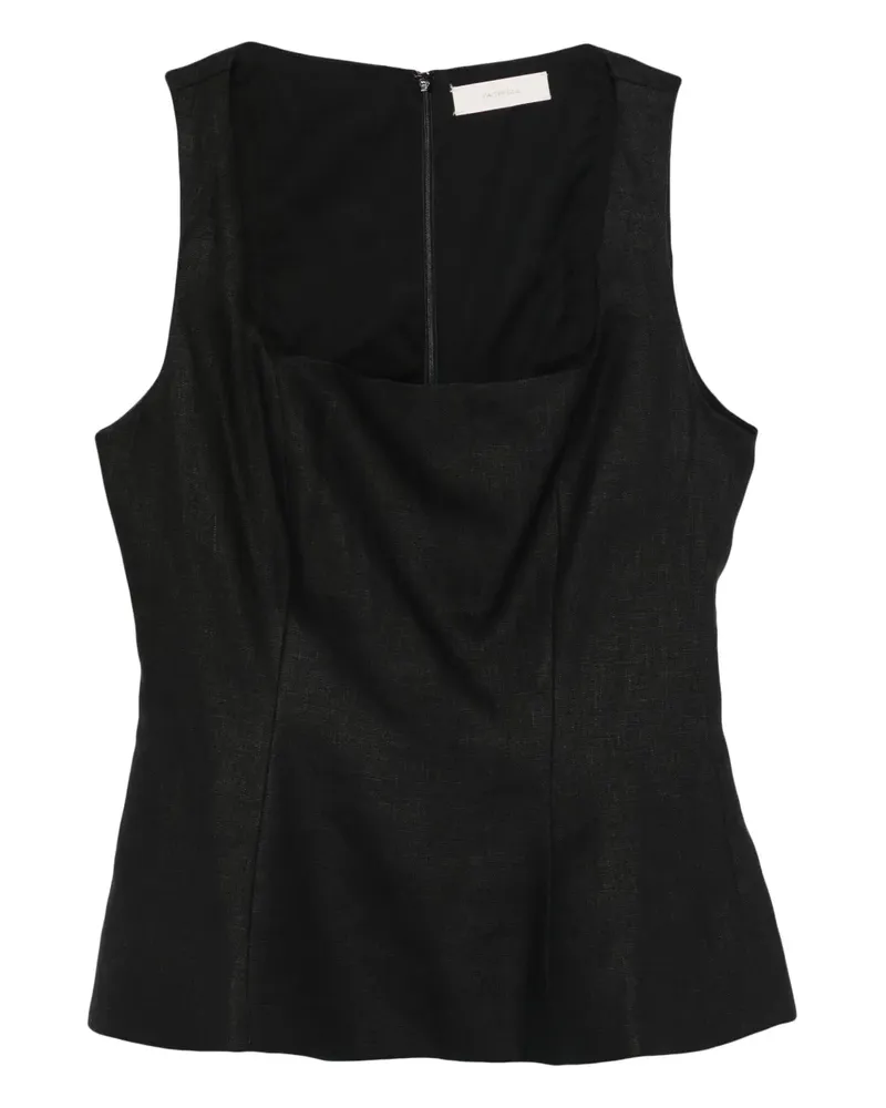 Faithfull The Brand Mina Oberteil mit eckigem Ausschnitt - Schwarz Schwarz