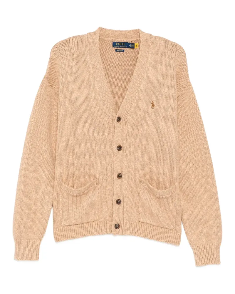 Ralph Lauren logo-embroidered cardigan - Braun Braun
