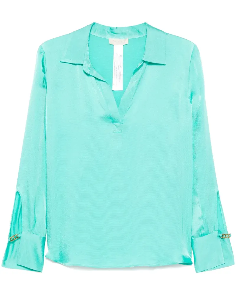 Twin-Set Klassische Satinbluse - Grün Grün