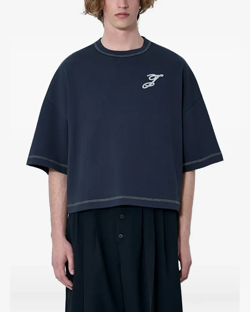 Jacquemus embroidered short-sleeve T-shirt - Blau Blau