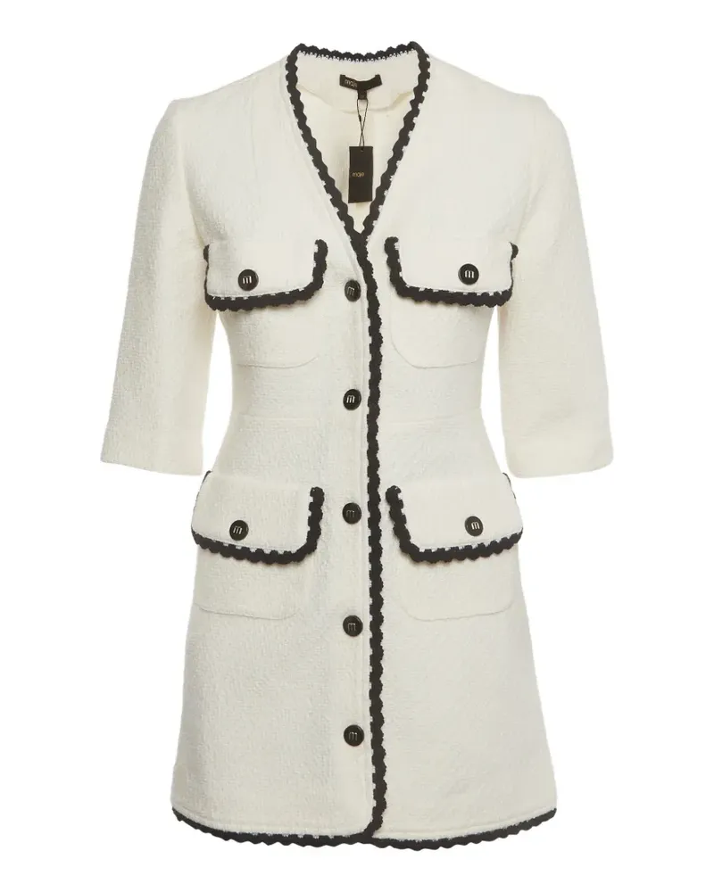 Maje Ritosio contrast-trim mini dress - Nude Nude