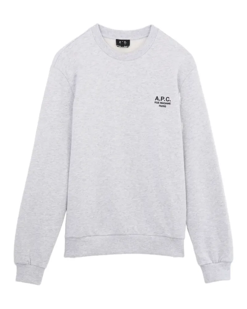 A.P.C. Sweatshirt mit Logo-Stickerei - Grau Grau