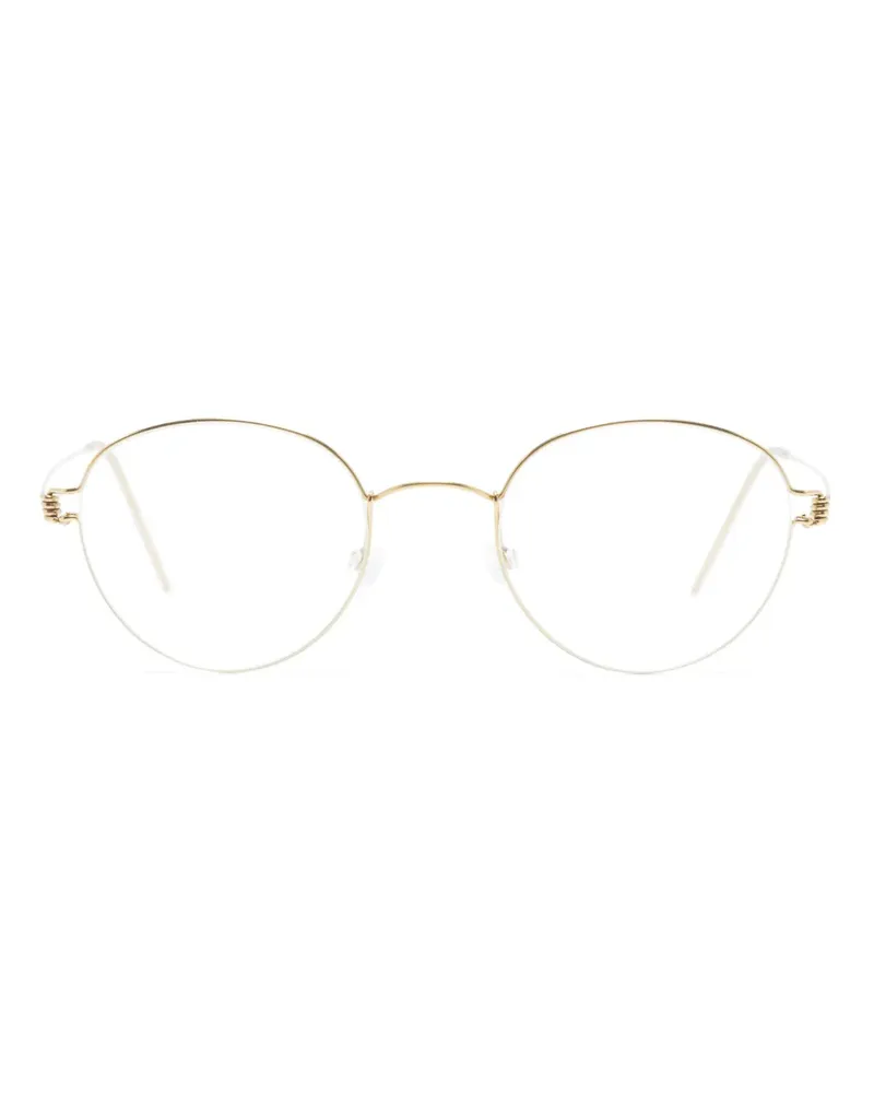 Lindberg Brille mit rundem Gestell - Gold Gold