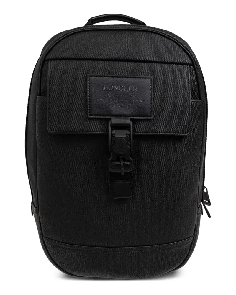 Moncler Nakoa Rucksack mit Logo-Patch - Schwarz Schwarz