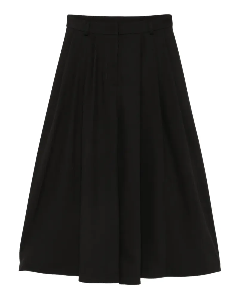 IMPERIAL Wide-Leg-Hose mit Bundfalten - Schwarz Schwarz