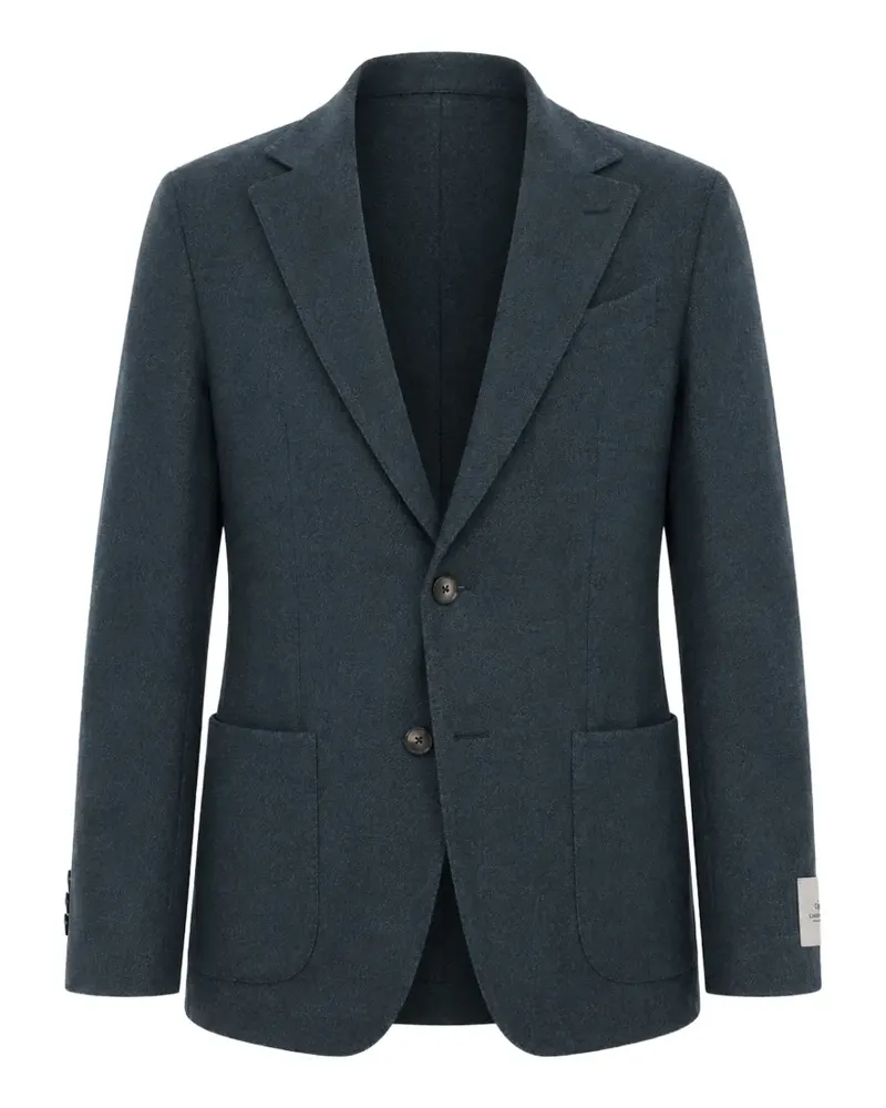 Corneliani single-breasted patch-pocket blazer - Blau Blau