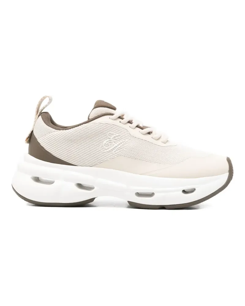 Emporio Armani Technical knit sneakers - Nude Nude