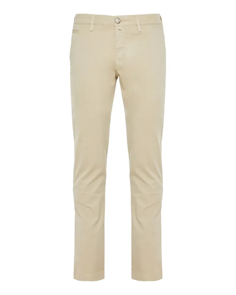 Jacob Cohën logo-patch trousers - Nude Nude