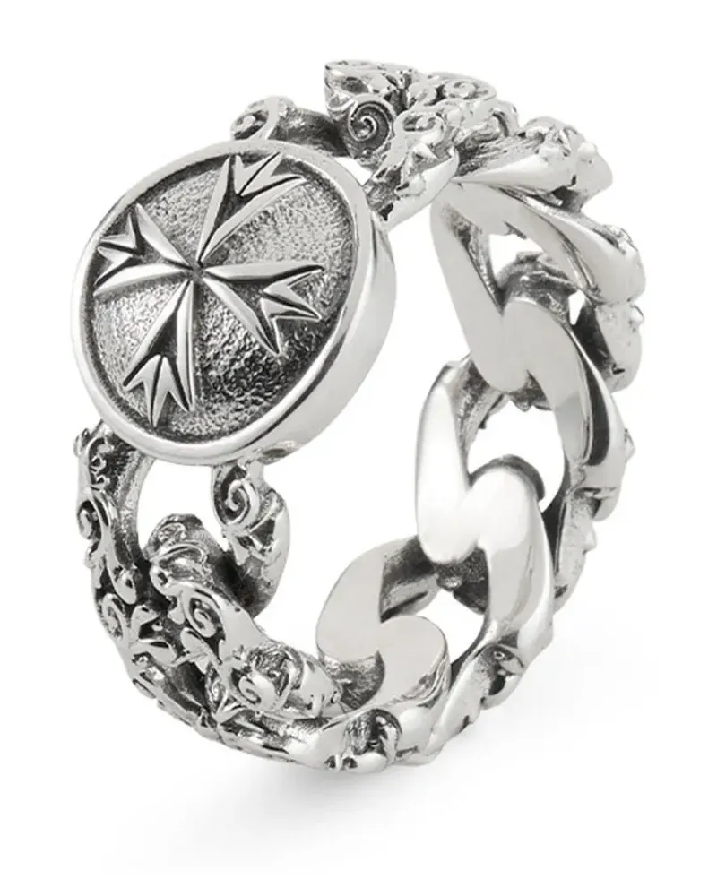Emanuele Bicocchi Flourish Chain Ring - Silber Silber