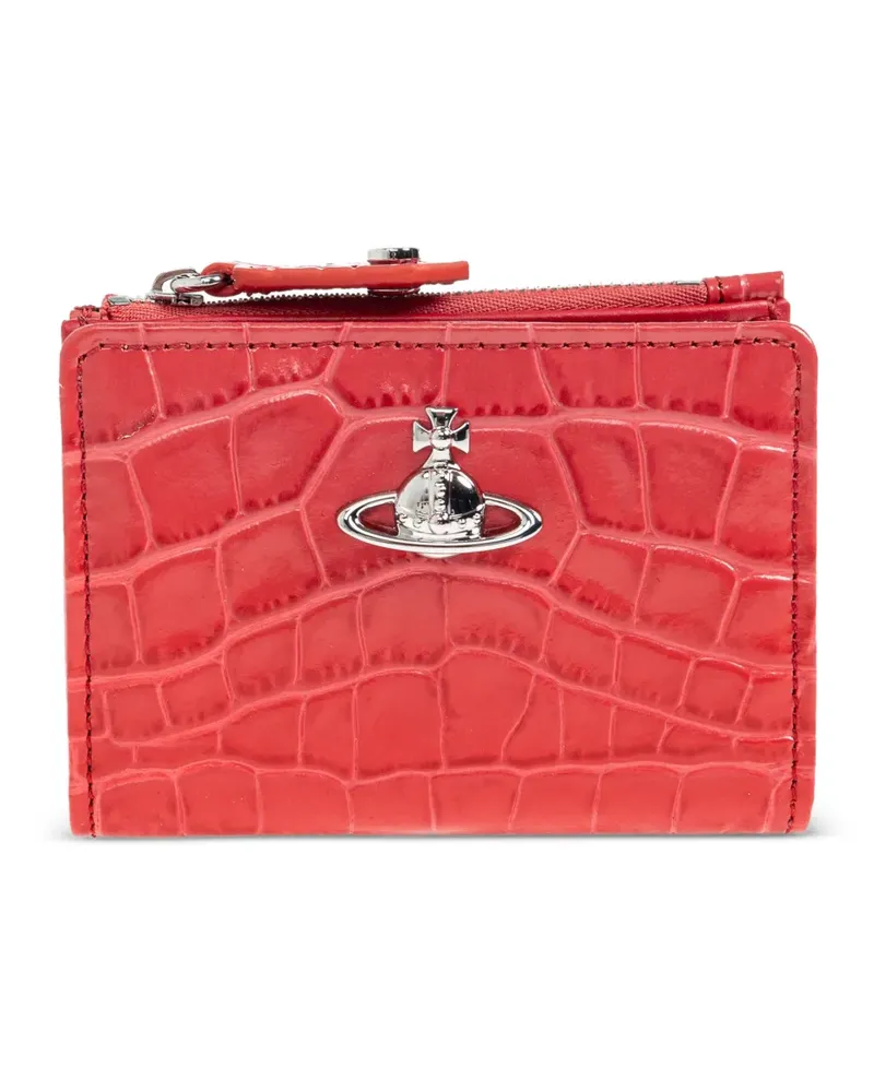 Vivienne Westwood Orb croc-effect wallet - Rot Rot