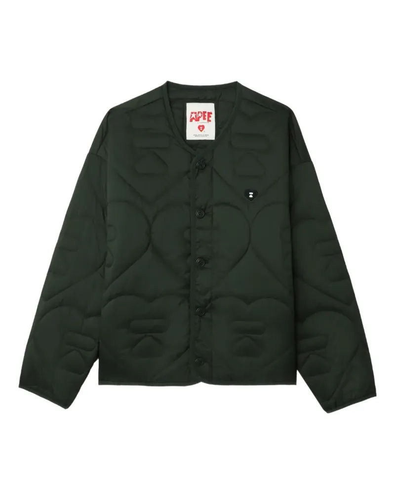 BAPE Wendbare Jacke mit Herzsteppung - Grün Grün