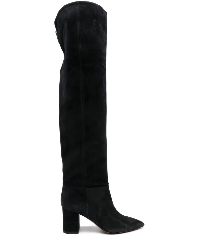 Paris Texas Anja Stiefel 70mm - Schwarz Schwarz