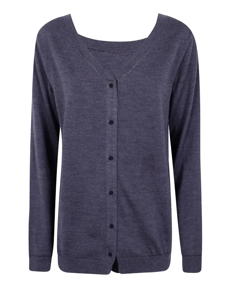 Semicouture V-neck virgin wool cardigan - Grau Grau