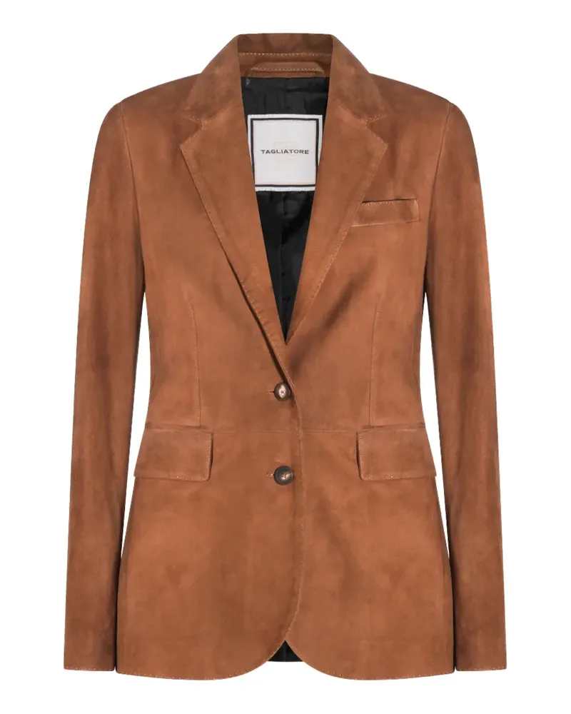 Tagliatore button leather blazer - Braun Braun