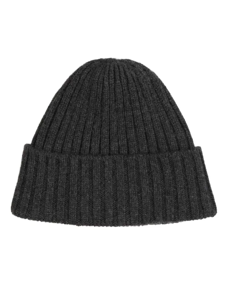 Fedeli Gerippte Beanie aus Kaschmir - Grau Grau