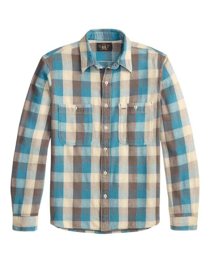 Ralph Lauren Kariertes Hemd mit Knöpfen - Blau Blau