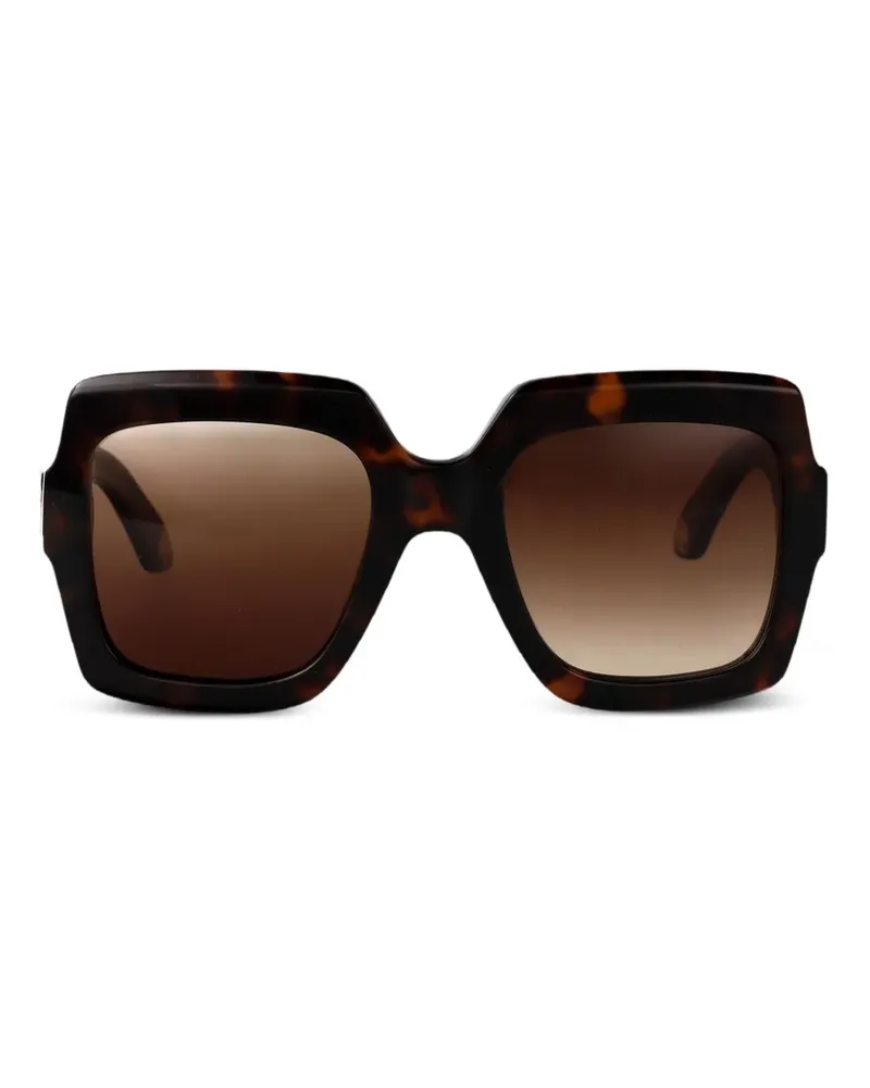 Roberto Cavalli Eckige Sonnenbrille in Schildpattoptik - Braun Braun