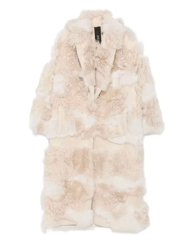 BLANCHA Shearling-Mantel - Nude Nude