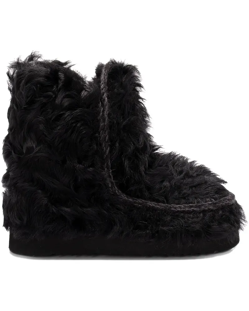 Mou Stiefeletten mit Ziegenfell - Schwarz Schwarz