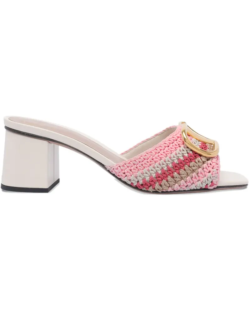 Valentino Garavani Gehäkelte Sandalen mit VLogo - Rosa Rosa
