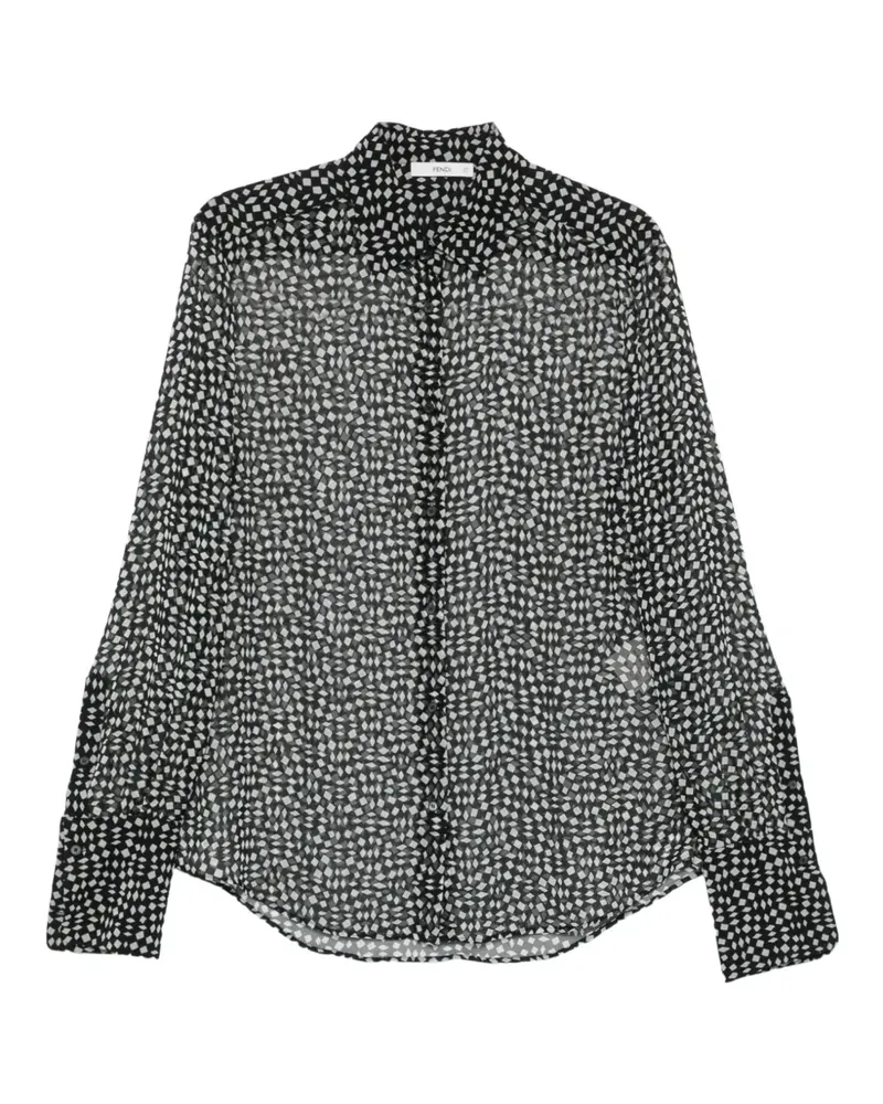 Fendi Hemd mit geometrischem Print - Schwarz Schwarz
