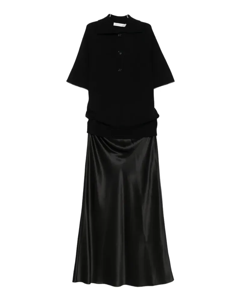 Christopher Esber Monument short-sleeve polo-top maxi dress - Schwarz Schwarz