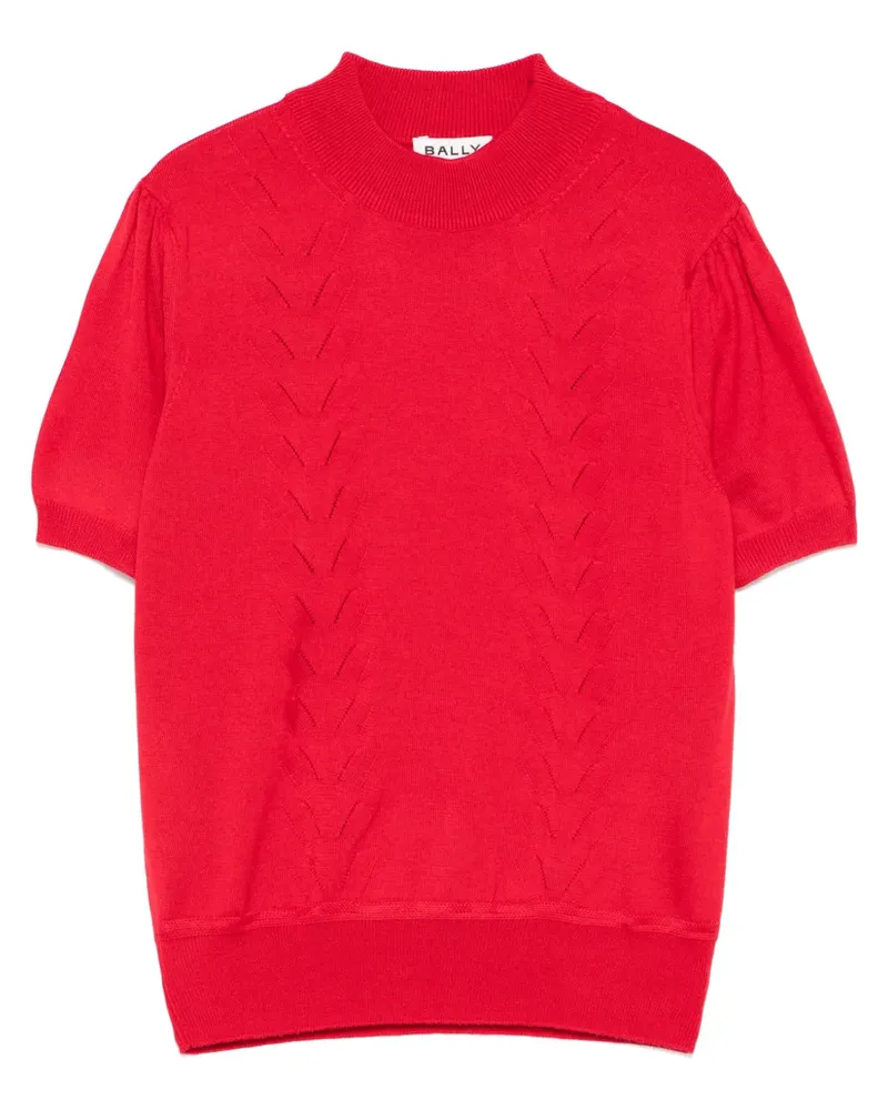 Bally Fein gestricktes Oberteil - Rot Rot
