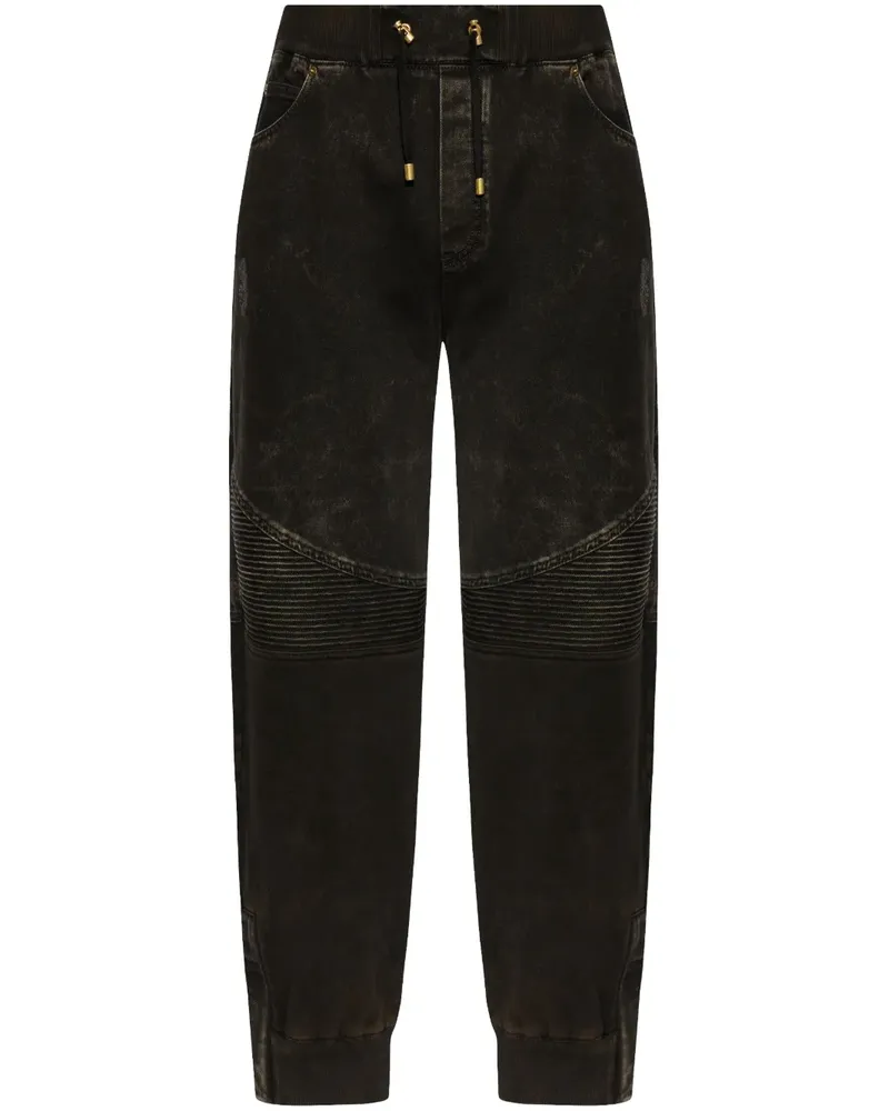 Balmain Hose mit geradem Bein - Schwarz Schwarz