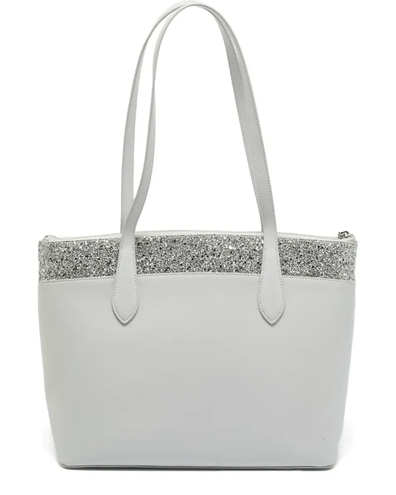 Kate Spade glitter-embellished leather tote bag - Grau Grau
