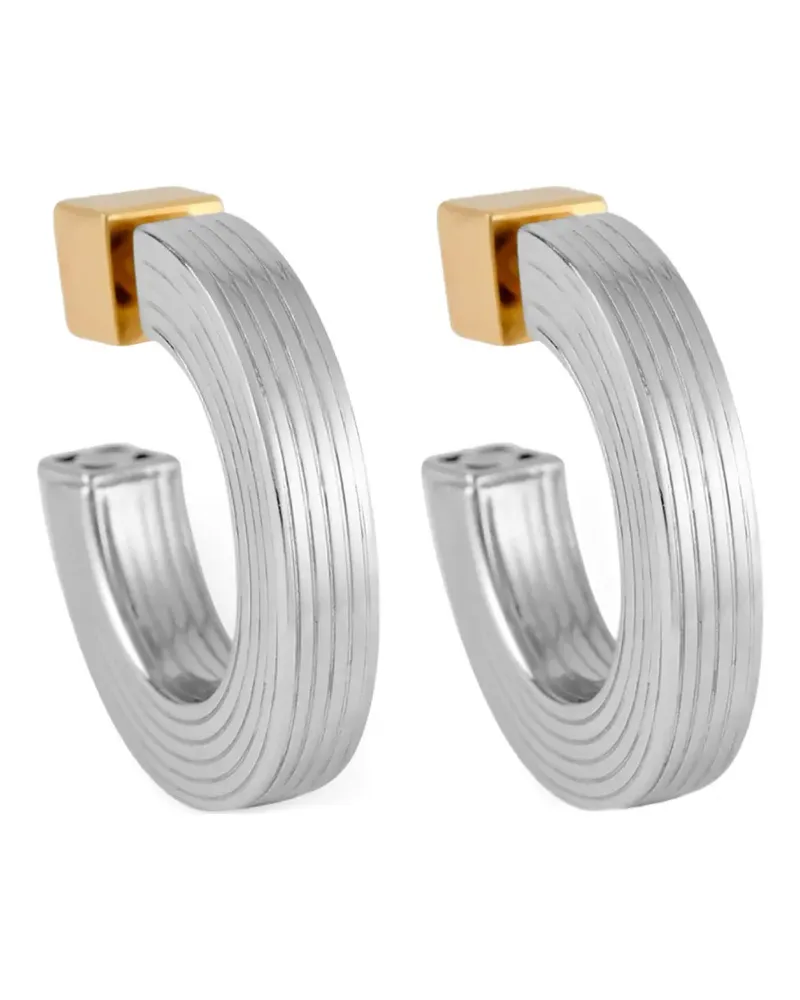 IVI Collection Slim Signore hoop earrings - Silber Silber